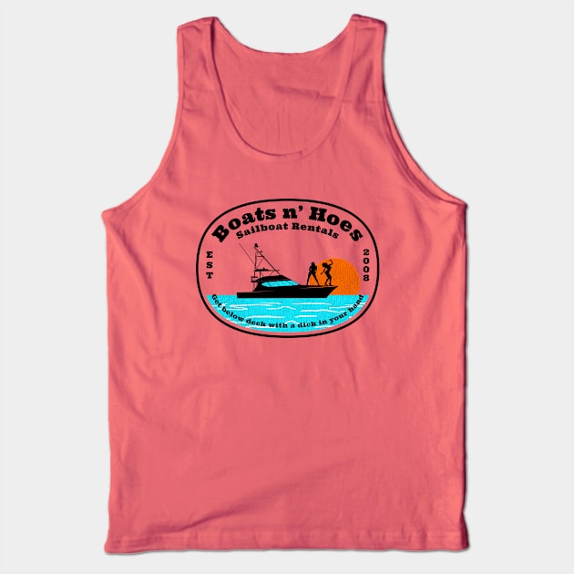 Boats n' Hoes Boat Rental Tank Top by Spilled Ink